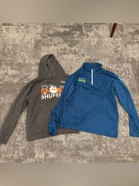 Bundle Lot of 2 Millennium Running Sweatshirts Mens U.S. Large